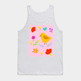 Happy Spring (Pink Background) Tank Top